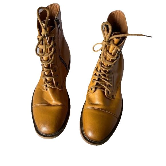 Vintage J75 Jump Cylinder Men\'s Leather Lace Up Motorcycle Boots Size 8 main image 2